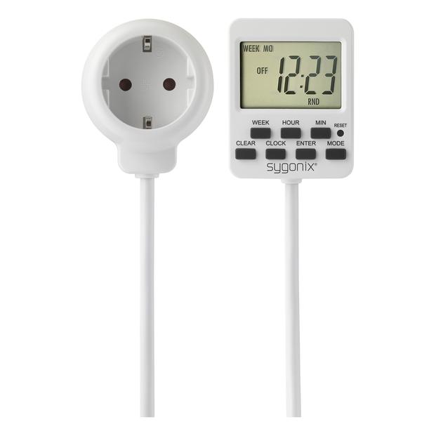 Sygonix SY-5178380 Zeitschaltuhr digital Wochenprogramm 3500 W Countdown-Funktion, Dauerbetrieb, Programmie (SY-5178380)