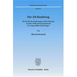 Der Alt-Bundestag, Fachbücher von Albrecht Kochsiek