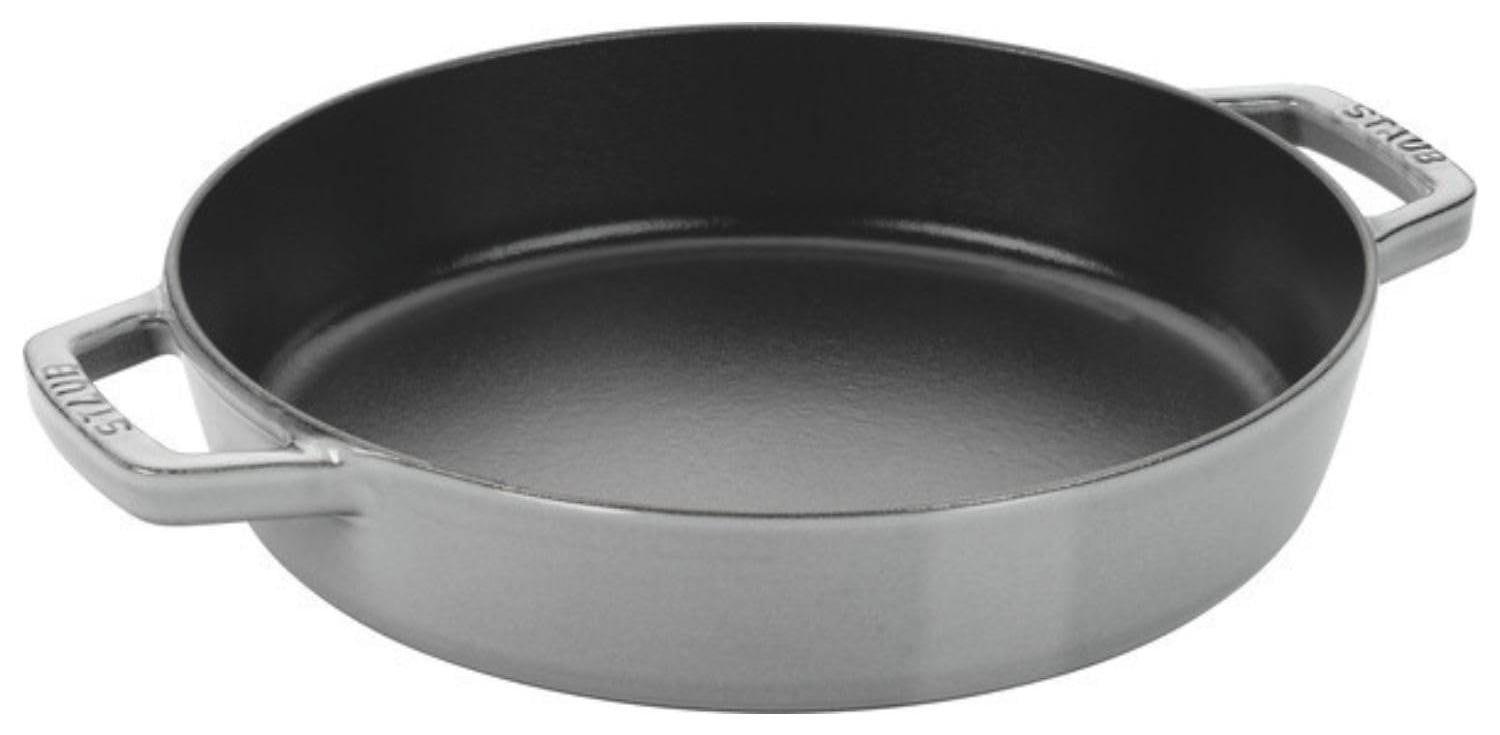 Staub gietijzeren braadpan met 2 handgrepen, grafietgrijs, 20 cm