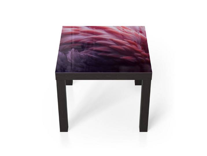 DEQORI Couchtisch 'Rosarote Pracht', Glas Beistelltisch Glastisch modern