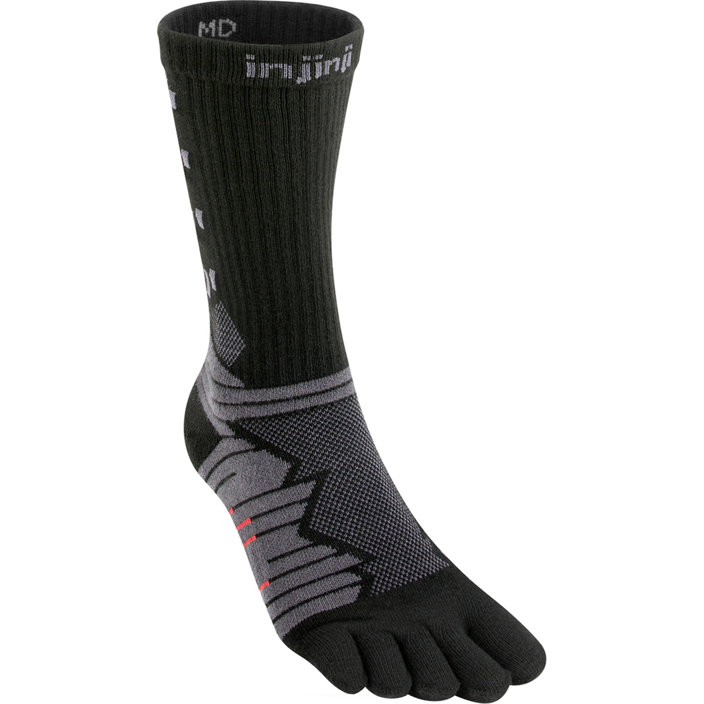 Injinji Ultra Run Crew Laufsocken schwarz Größe 44.5 Trailrunning | Laufen Widerstandsfähig
