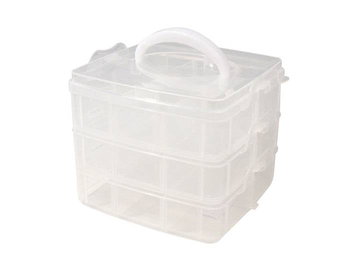 Rayher Sortierbox mit Tragegriff 15.5 × 15.5 × 13 cm