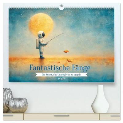 Fantastische Fänge Die Kunst, das Unmögliche zu angeln (hochwertiger Premium Wandkalender 2027 DIN A2 quer), Kunstdruck in Hochglanz