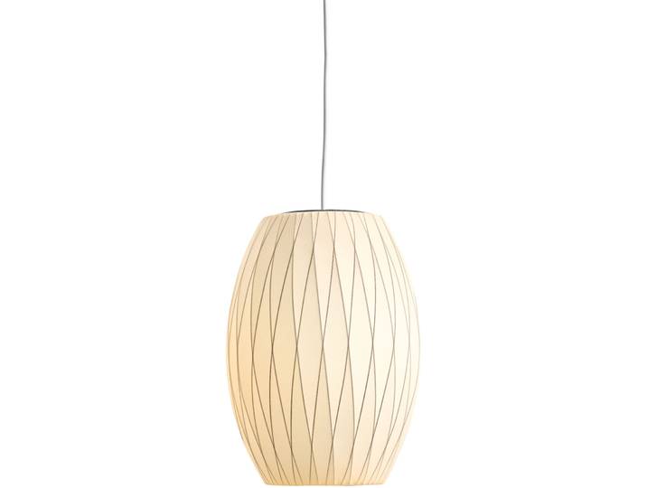 Designer-Pendellampe HAY Nelson Cigar Crisscross E27 D 33 cm - Farbe: Off-white - Material: Metall