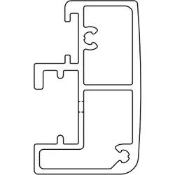 HSK Ersatzteile Rahmenunterprofil, gerade für Eckeinstieg, Weiß, E55241-2-04 E55241-2-04
