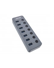 InLine Hub 7 x USB 3.2 Gen 1 Desktop 7 Grau (35395D)