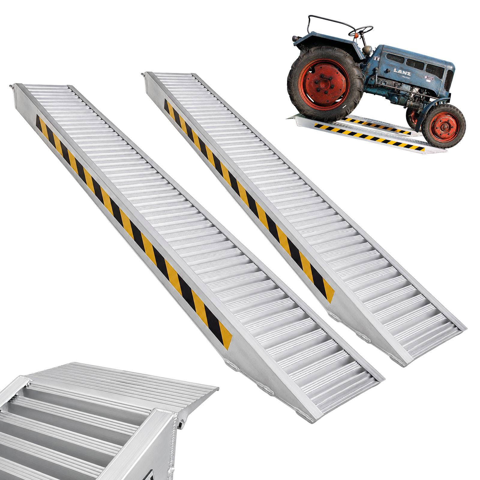 TRUTZHOLM 2x Schwerlastrampe 3300 kg Länge 255 cm Alu Breite 30 cm für Minibagger Kettenfahrzeuge