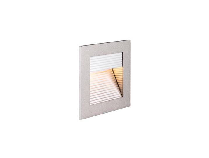 SLV Frame Curve LED-Einbauleuchte silber, alu / grau / zink, für Wohn- / Esszimmer, Aluminium, Modern, Wandeinbaustrahler