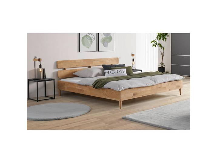 Mid.you Bett, Wildeiche, Holz, Wildeiche, massiv, 180x200 cm, Schlafzimmer, Betten, Doppelbetten