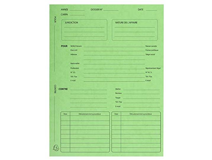 Exacompta - Réf. 445103E - Paquet de 25 dossiers de procédure - en carte lustrée 265g/m2 - dimensions 25 x 32 cm pour documents au format A4 - couleur tilleul