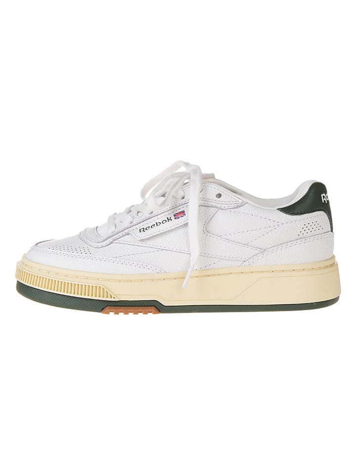 Reebok Leder-Sneakers "Club C Vintage" in Weiß/ Khaki - 45,5