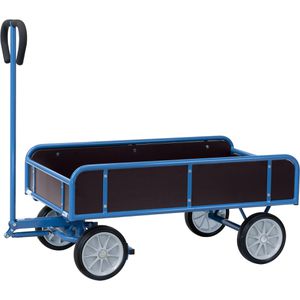Fetra Handwagen 4124V, mit 4 Bordwänden, Vollgummireifen, Tragkraft 400kg, 1145 x 645mm