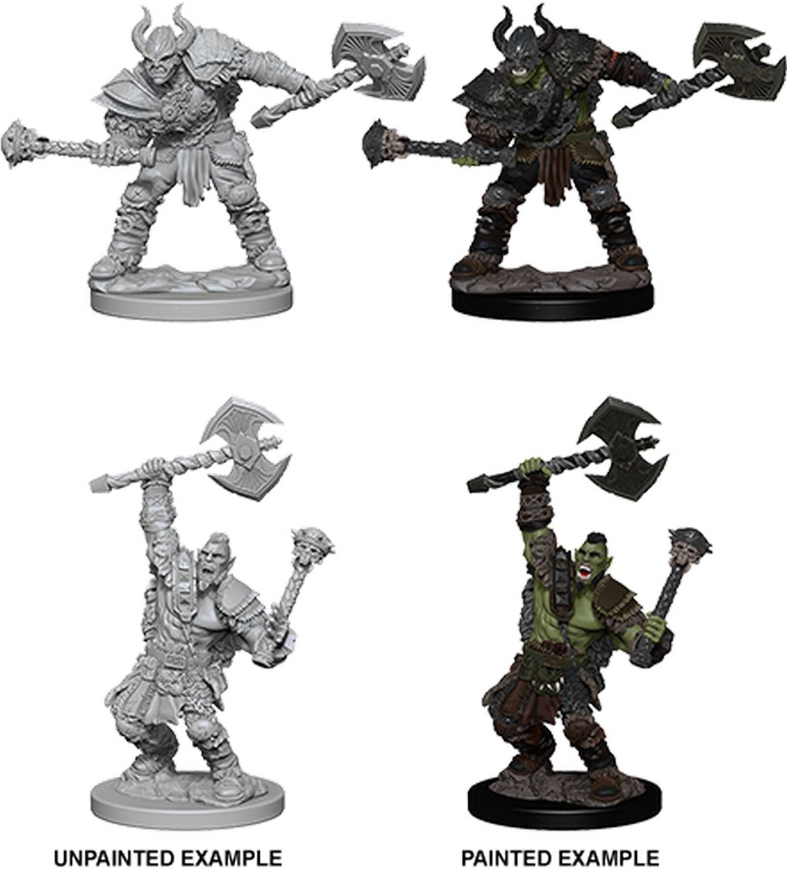 Wiz Kids LLC Pathfinder Deep Cuts Unpainted Miniatures: Half-Orc Male Barbarian for Fantasy Role-Playing Games - Unpainted
