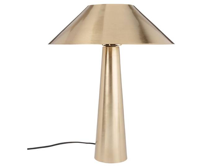 Vergoldete Stahllampe, H 49 cm