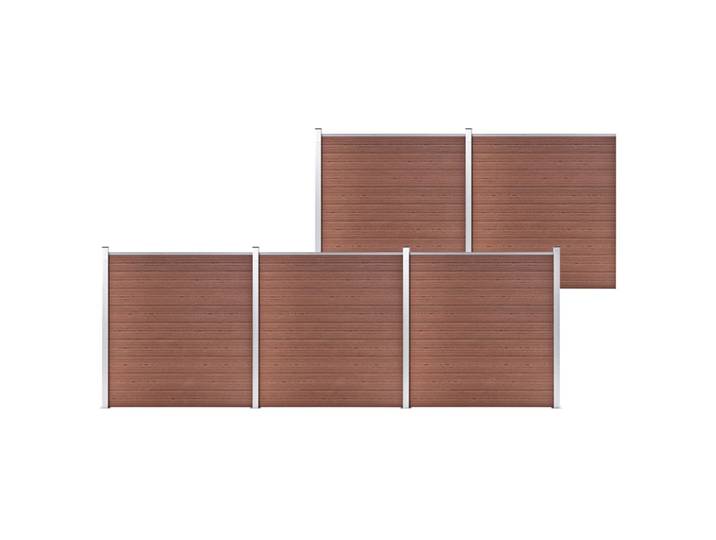 vidaXL Gartenzaun WPC 872x186 cm Braun