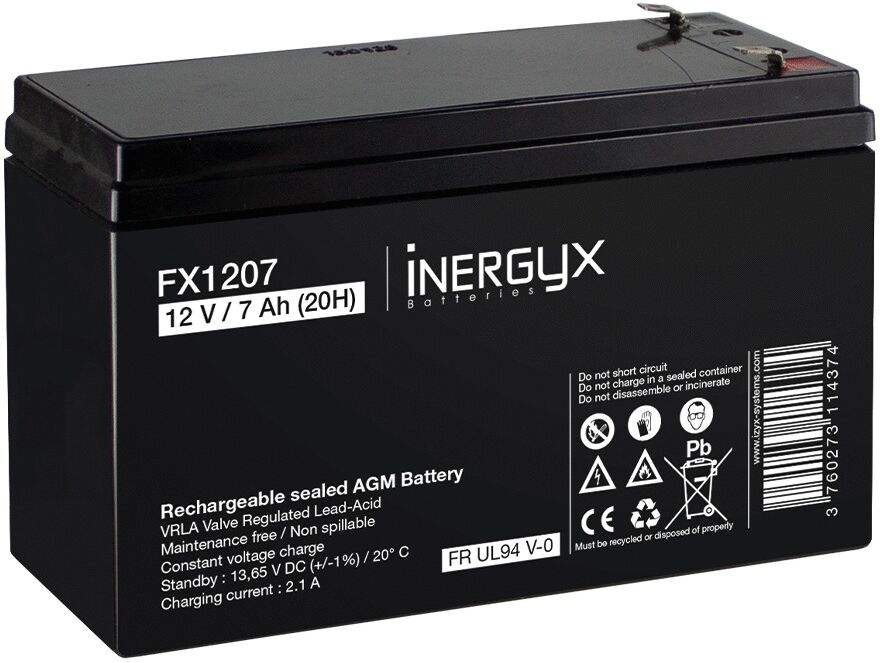 NOTRE SELECTION Batterie rechargeable 12VDC 7AH flamme retardante IZYX FX1207