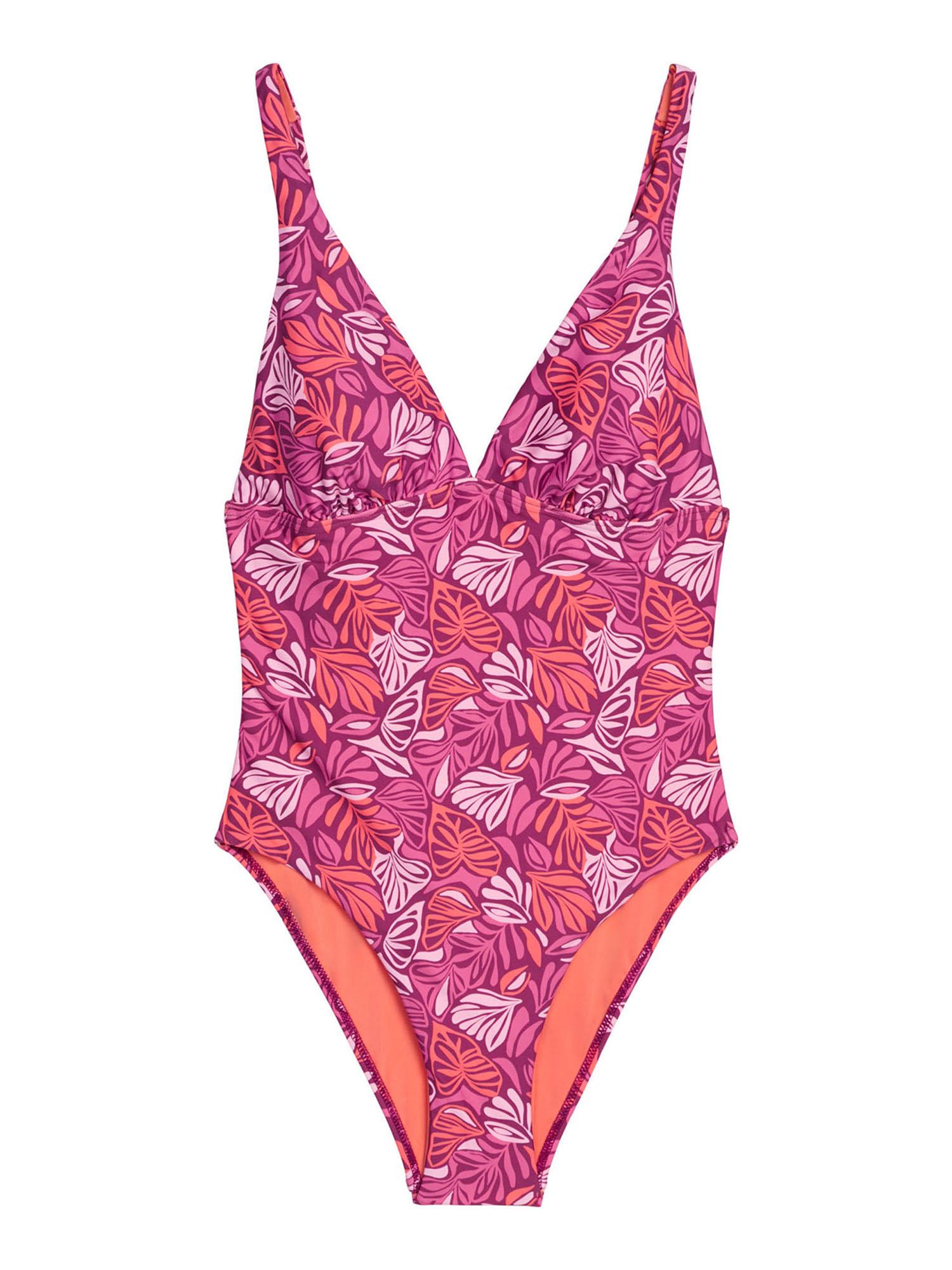 Marc O'Polo Damen Badeanzug Abstract LeafSchwimmanzug, Einteiler, Bademode