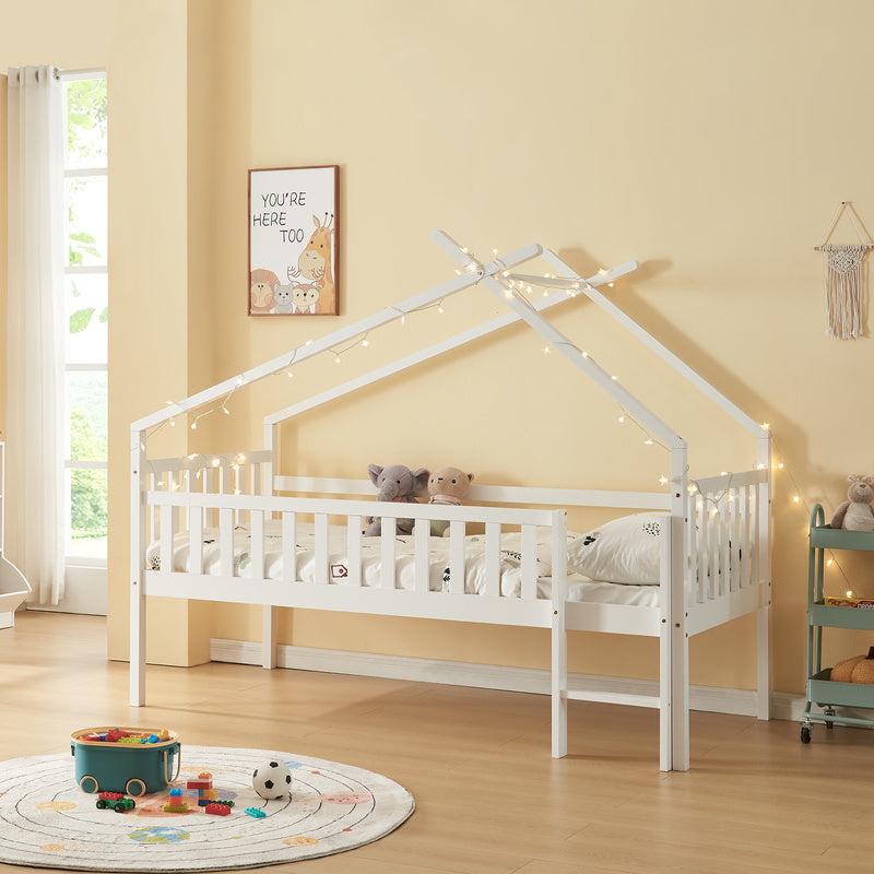 Etagenbett 90x200 cm - Kinderbett - Kleinkindbett - Massivholz (Kiefer) - Mit Sicherheitsgitter - Passend zu verschiedenen Einrichtungsstilen