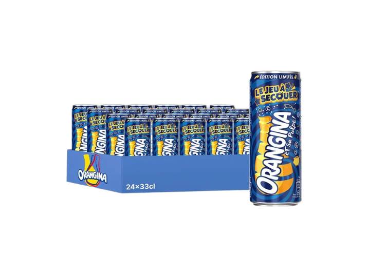 ORANGINA Lot de 24 canettes de soda - 24 x 33 cl