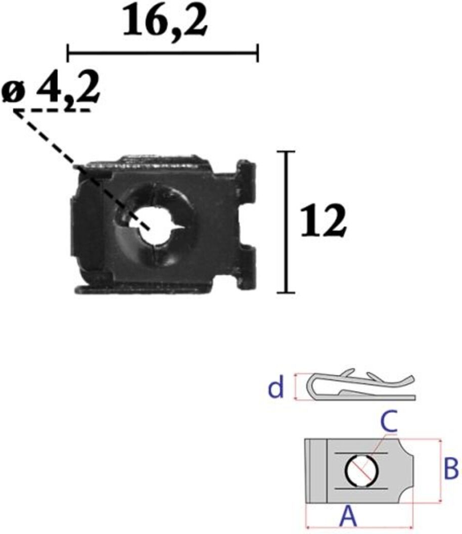 Leistenbefestigung ROMIX ROM C70693