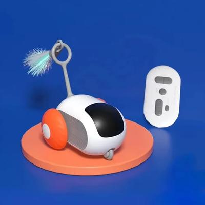 Happy Pet Pantry Smart Remote Control Cat Toy Car Automatic Rolling Interactive Pet Toy orange Version