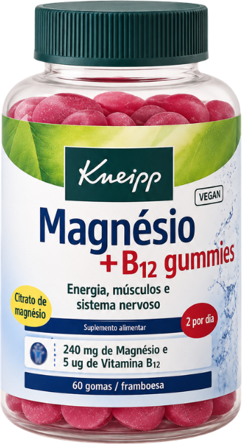 Kneipp Magnésio + B12 60 gomas