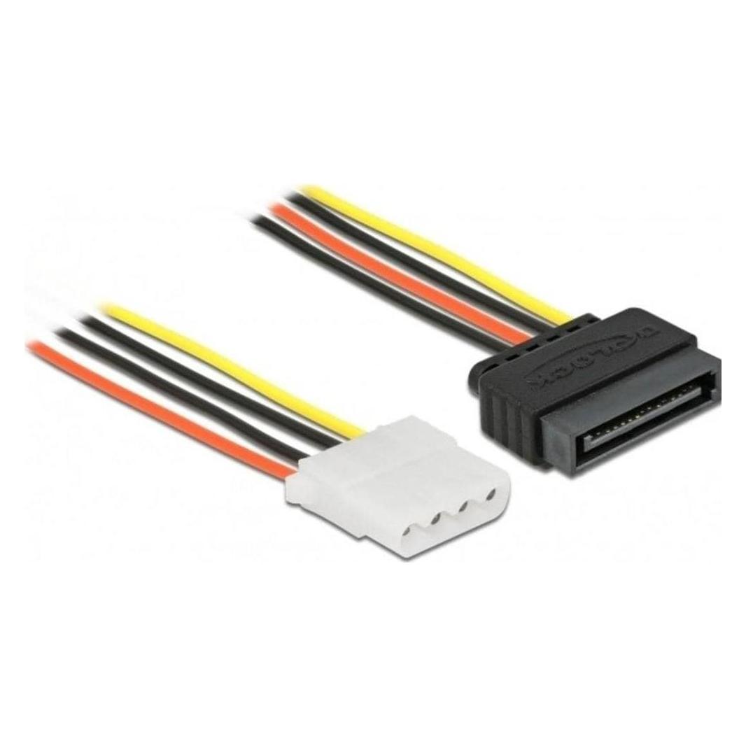 Delock SATA/Molex Adapterkabel (20 cm, 15 pin S-ATA, 4 pin Molex) (60136)