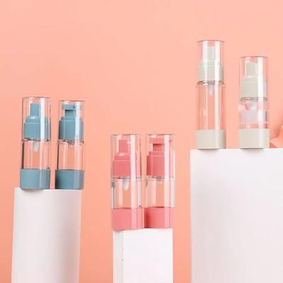Inspired Living AirLock Travel Refillable Pump Bottle Set Leakproof Travel Lotion Bottles & Vacuum Cosmetic Containers (15 30 50ml) blue lotion 50ml