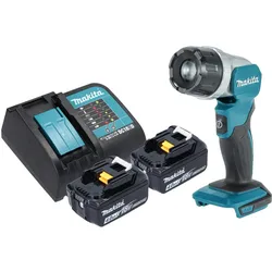 Makita, Arbeitsleuchte, DML 808 SM Akku Handstrahler 14,4 / 18 V 190 lm LED + 2x Akku 4,0 Ah + Ladegerät (190 lm)