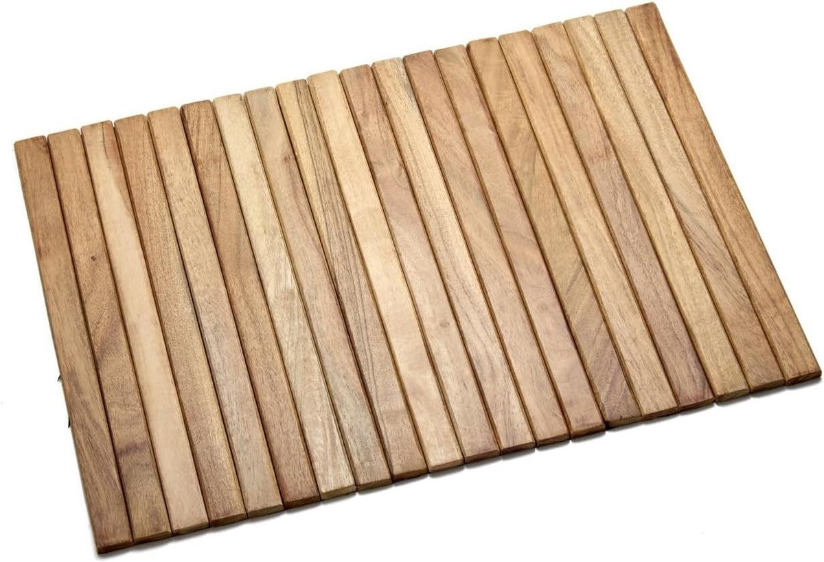 Bank Armsteun Dienblad - Opvouwbare Tray Tafel - Handgemaakt Acacia Hout - Bruin - Rechthoekig