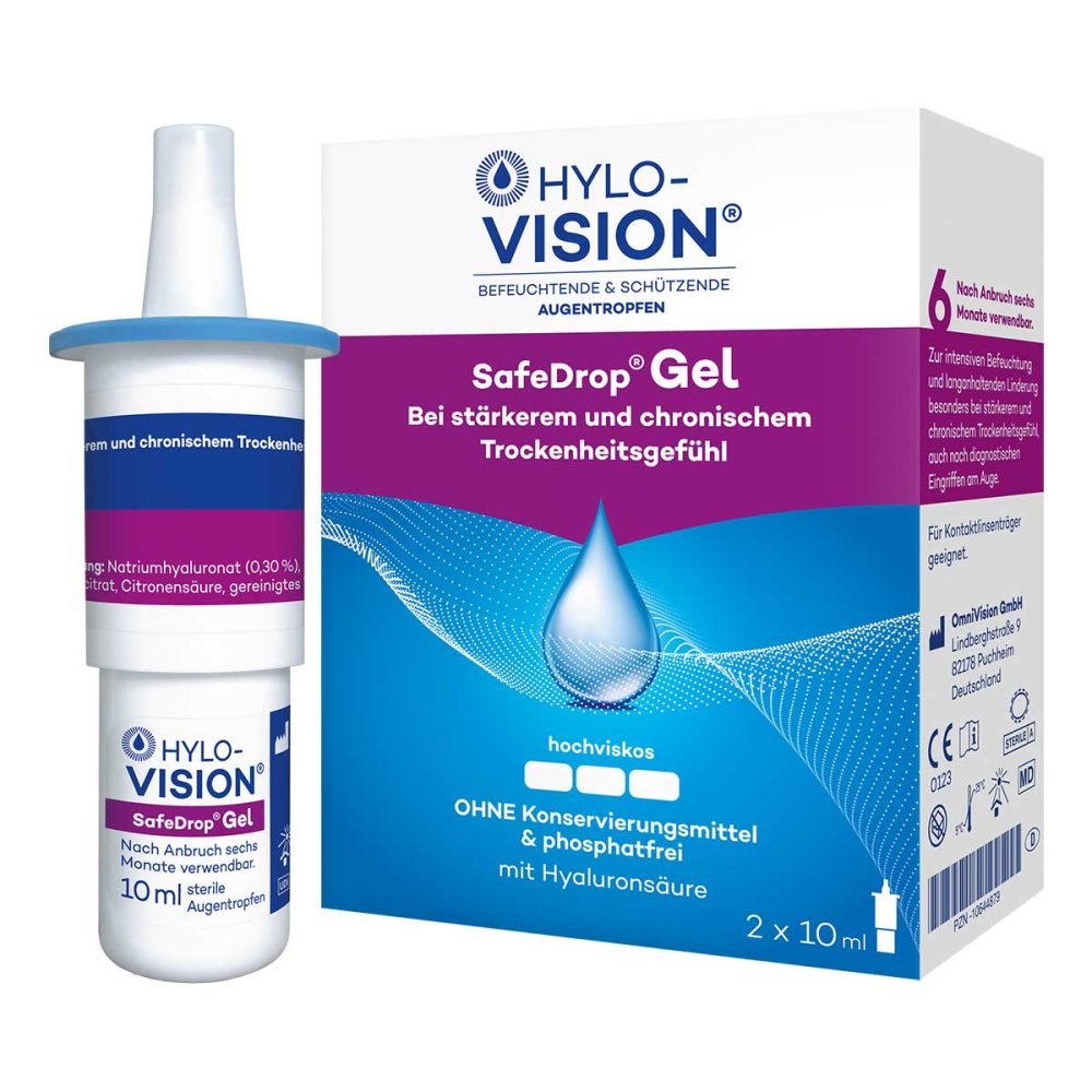 OmniVision GmbH Hylo-Vision Safedrop Gel Augentropfen 10644879