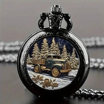 Uplift Picks Retro Dragon Pocket Watch Quartz Vintage Antique Style Pendant Watch blue