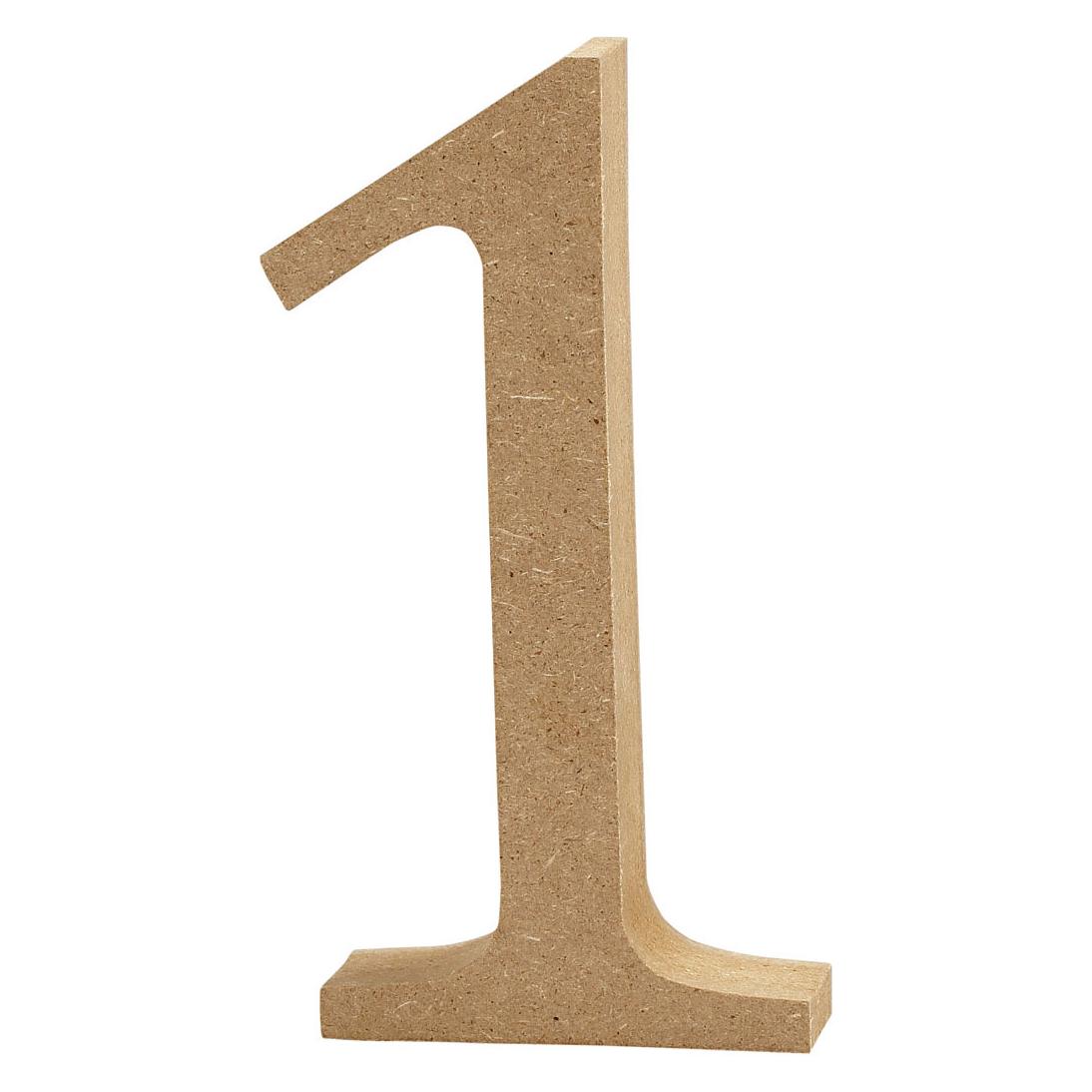 Creativ Company Cijfer 1 MDF 8cm, 1st. (5712854004497)