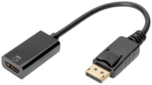 Digitus DisplayPort / HDMI Anschlusskabel DisplayPort Stecker, HDMI-A Buchse 0.20m Schwarz DB-340415-002-S doppelt geschirmt