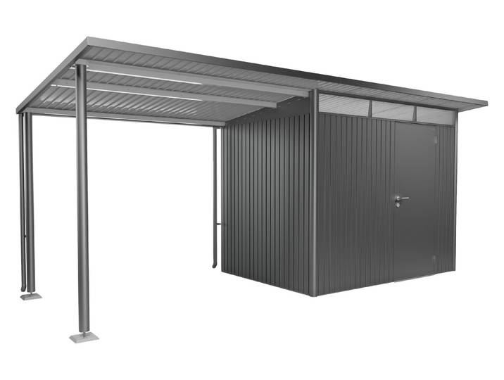 Biohort Seitendach L zu Gerätehaus AvantGarde A1/A5 Quarzgrau