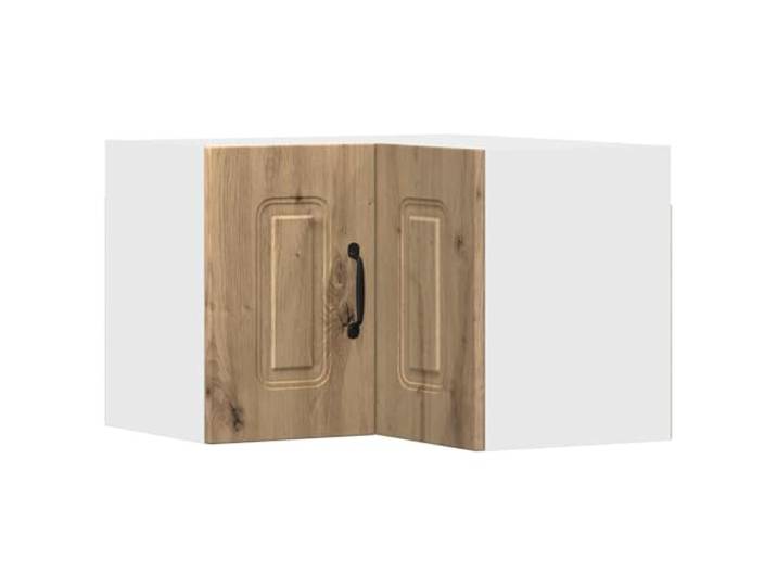 HKTMGDNG Küchen-Wand-Eckschrank Holzwerkstoff Eiche 57 x 57 x 40 cm Platzsparender Hängeschrank für die Küche mit 2 Türen und 2 Regalen zur optimalen Organisation von Kochutensilien.