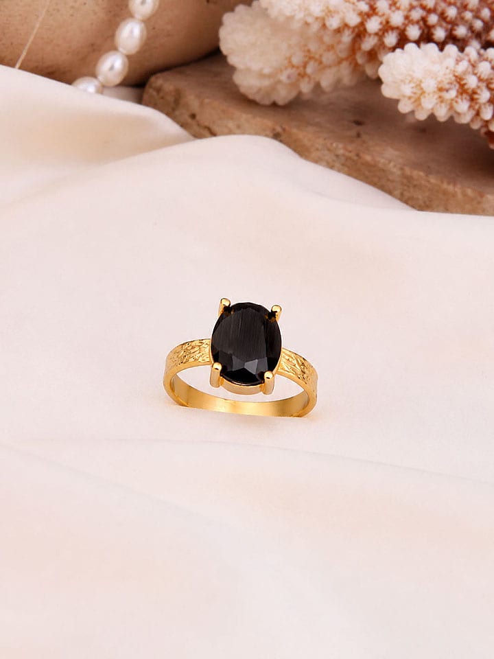 Pierres delicates Vergold. Ring mit Edelstein - onesize