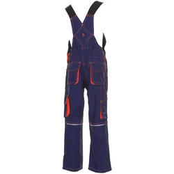 Planam, Arbeitshose, Latzhose marine/orange 122/128 134/140 (134)