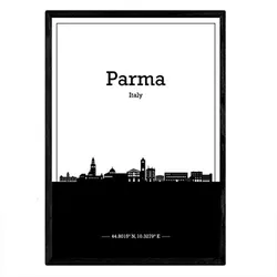 POSTER Italien Skyline Parma A4 Rahmenlos