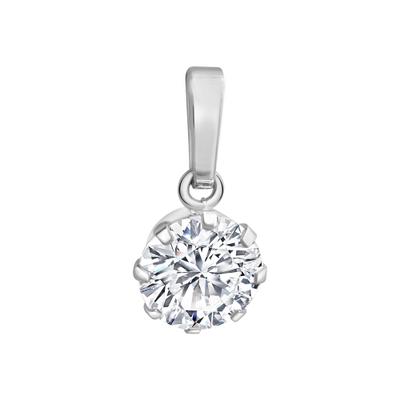 Kettenanhänger VIVANCE "Silber 925 rhodiniert Zirkonia", weiß, Schmuckanhänger, Damen, one-size, Silber 925 (Sterlingsilber), 0,3 g, Kettenanhänger
