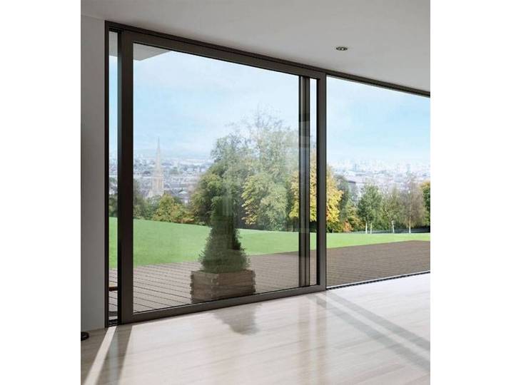 Porte coulissante panoramique personnalisée de haute qualité, cadre en aluminium, double vitrage, porte coulissante manuelle, isolation acoustique, portail coulissant