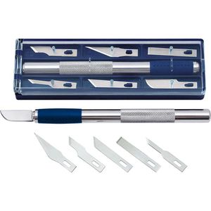 Wedo Skalpell 78722, aus Metall, mit 6 verschiedenen Ersatzklingen