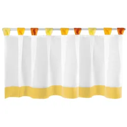 Arsvita Bistrogardine mit Schlaufen, ca. 150x45 cm "gelb - orange"