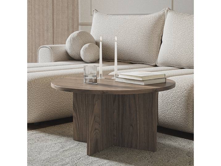 Couchtisch Ovo Ø 76cm Braun/Eiche Dunkel Dekor