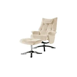 Fernsehsessel mit Hocker   ¦ beige