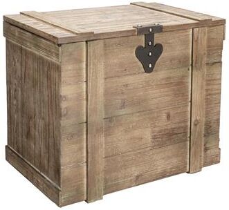 Household Essentials "Antiqued Decorative Trunk with Hinge and Lid - 16.3""L x 24.8""W x 20.9""H"