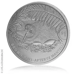 1 oz Silber Brauner Kiwi im Nest 2021 im Blister