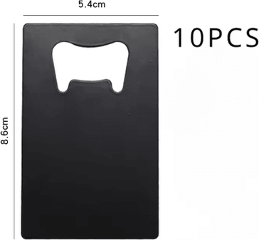 Inspire Picks Stainless Steel Wallet Bottle Opener Slim Pocket Beer Opener For DIY Wedding Favors 1 To 10PCS 10psc Black