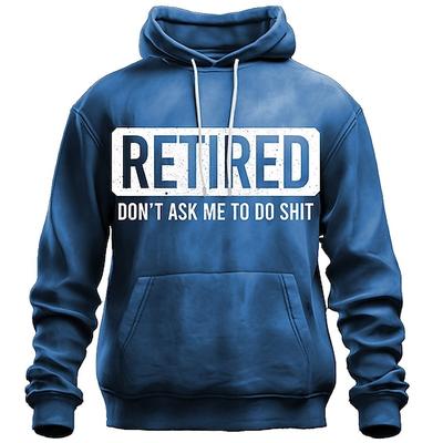 Herren Hoodie Rente Frag mich nicht Dinge zu tun Lustiger Arbeits Humor Grafik Pullover Sweatshirt