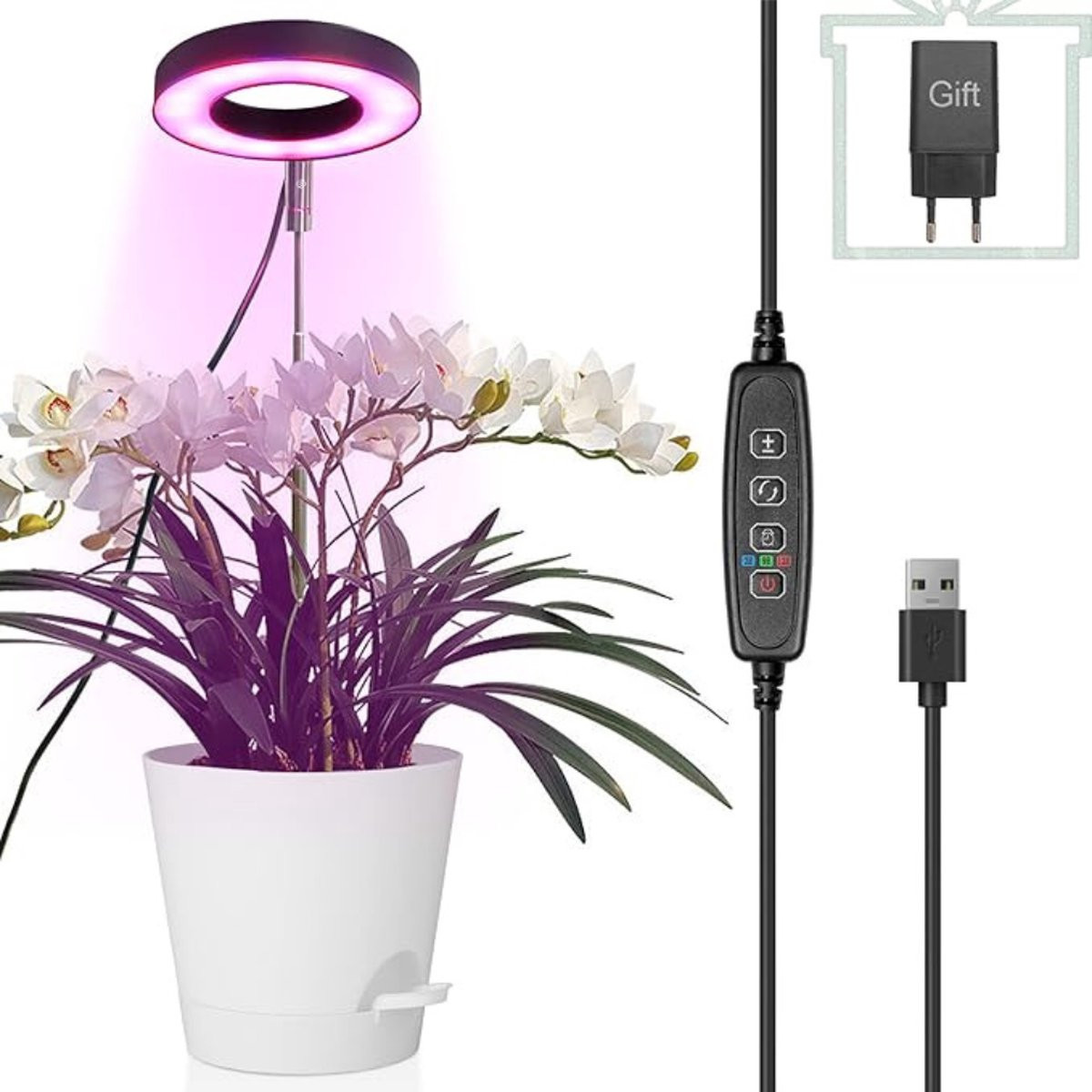 Equivera LED Groeilamp voor binnenplanten en moestuinen - Zwart - Modern